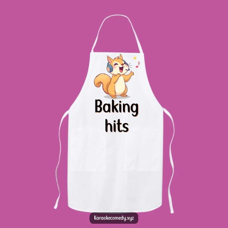 Funny Squirrel High Note Apron: Hilarious Kitchen Vocalist Chef Gift