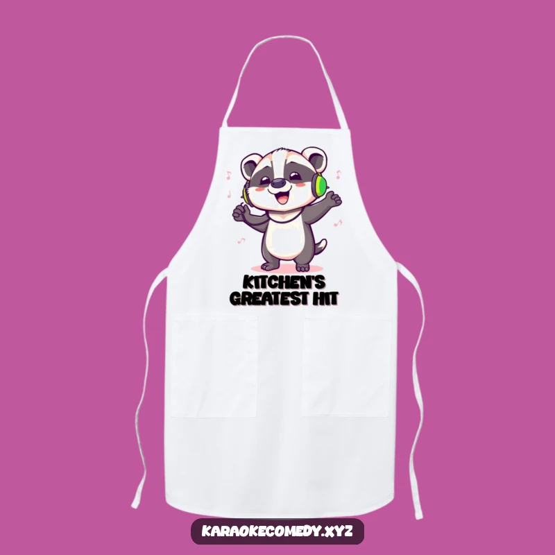 Funny Dancing Badger Apron: Hilarious Kitchen Dance Party Chef Gift