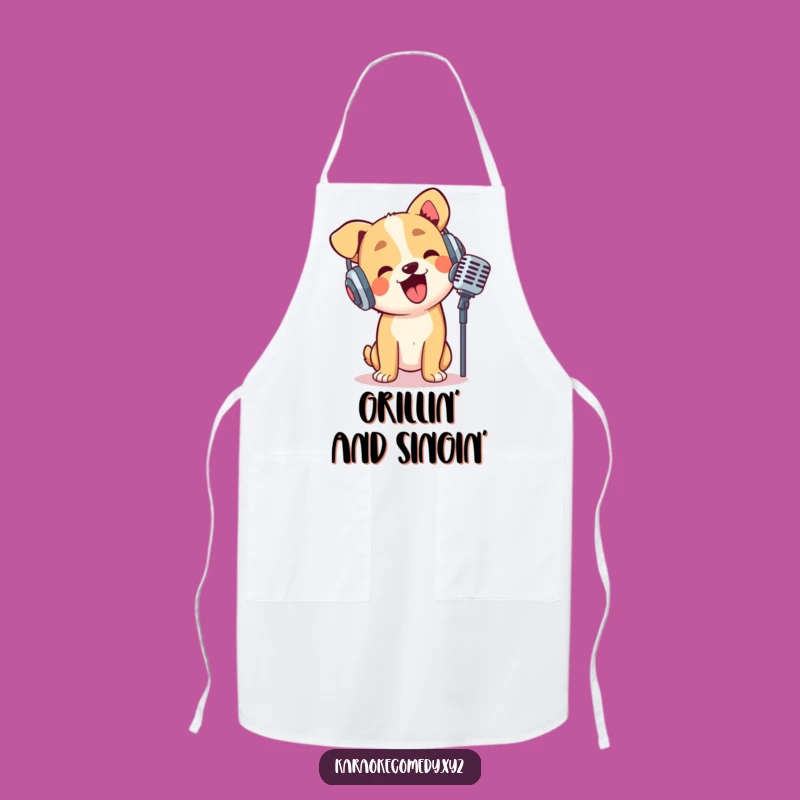 Funny Dog Crooning Apron: Cook with Canine Rhythms and Humor