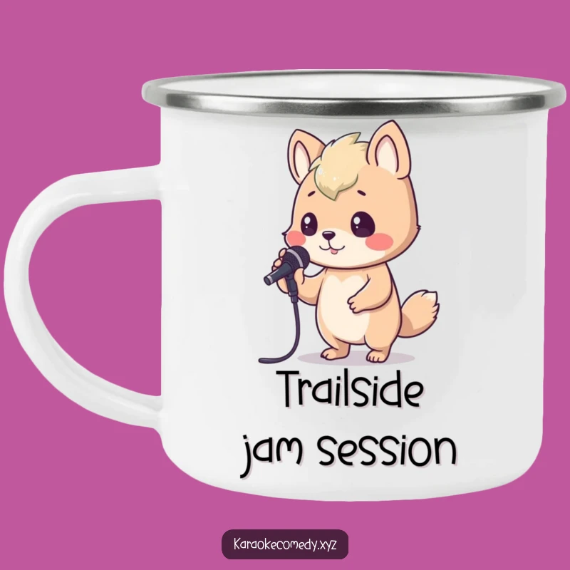 Funny Karaoke Animal Camping Mug: Music & Merriment for Outdoors!