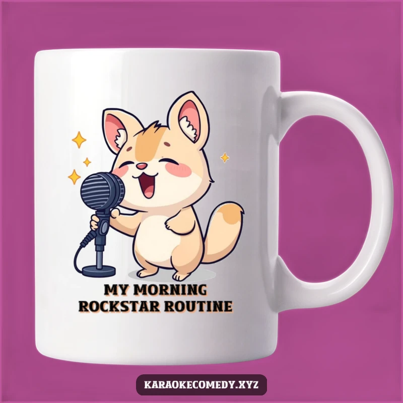 Funny Singing Animal Mug: Adorable Pet Crooner Gift for Music Lovers!