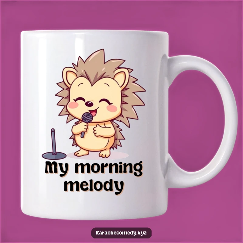 Funny Happy Hedgehog Mug: Hilarious Singing Star Gift
