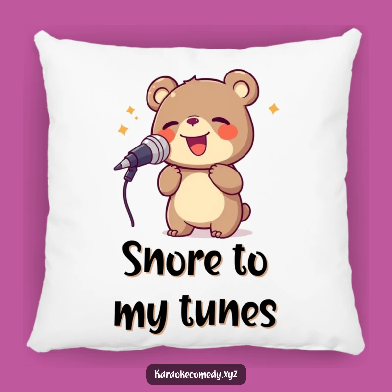 Comfy Funny Bear Singing Pillow: Snuggle Up with a Woodland Star