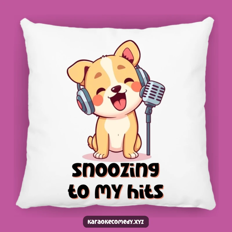 Comfy Funny Dog Crooning Pillow: Snuggle Up with a Musical Pooch