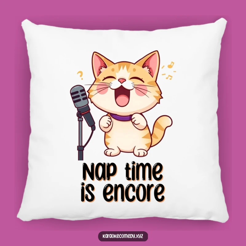 Comfy Funny Cat Singing Pillow: Snuggle Up with a Rockstar Feline Friend