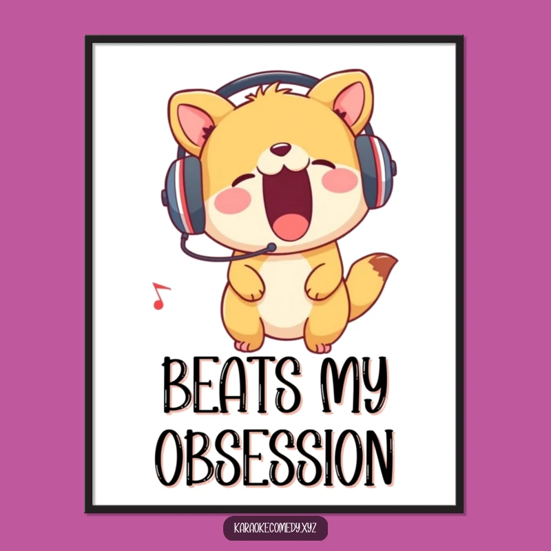 Funny Music Animal Digital Art: Instant Download of Pure Joy!