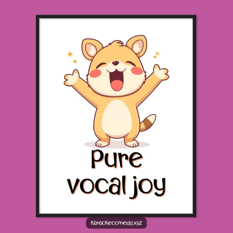 Funny Singing Animal Digital Art: Instant Joyful Performance!