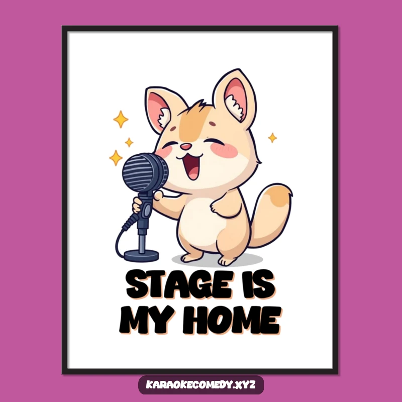 Funny Singing Animal Digital Art: Instant Download of Musical Joy!