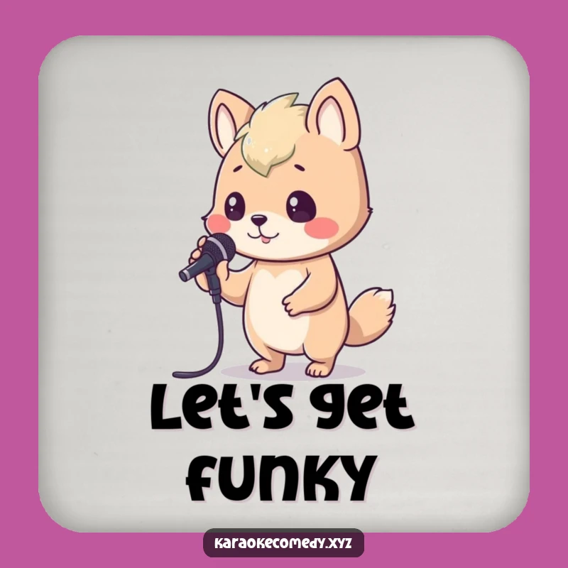 Funny Karaoke Animal Drink Coaster: Protect Surfaces with Music!