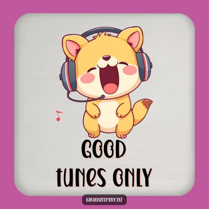 Funny Music Animal Drink Coaster: Protect Surfaces with Sound!