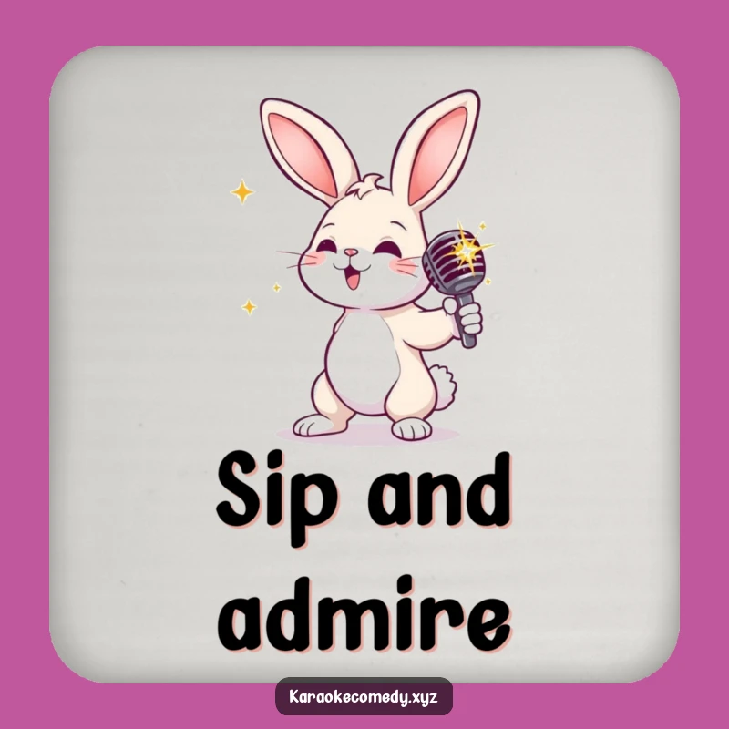 Protect Your Surfaces: Funny Rabbit Diva Drink Coaster Set