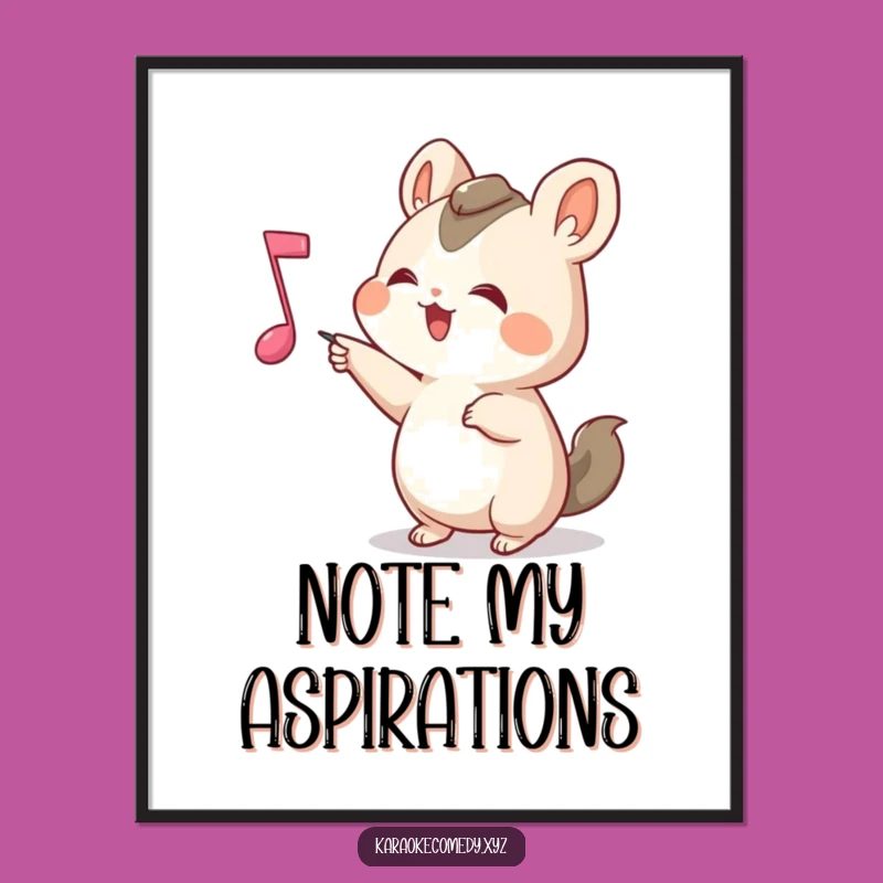 Funny Music Animal Poster: Joyful Art for Music Lovers!