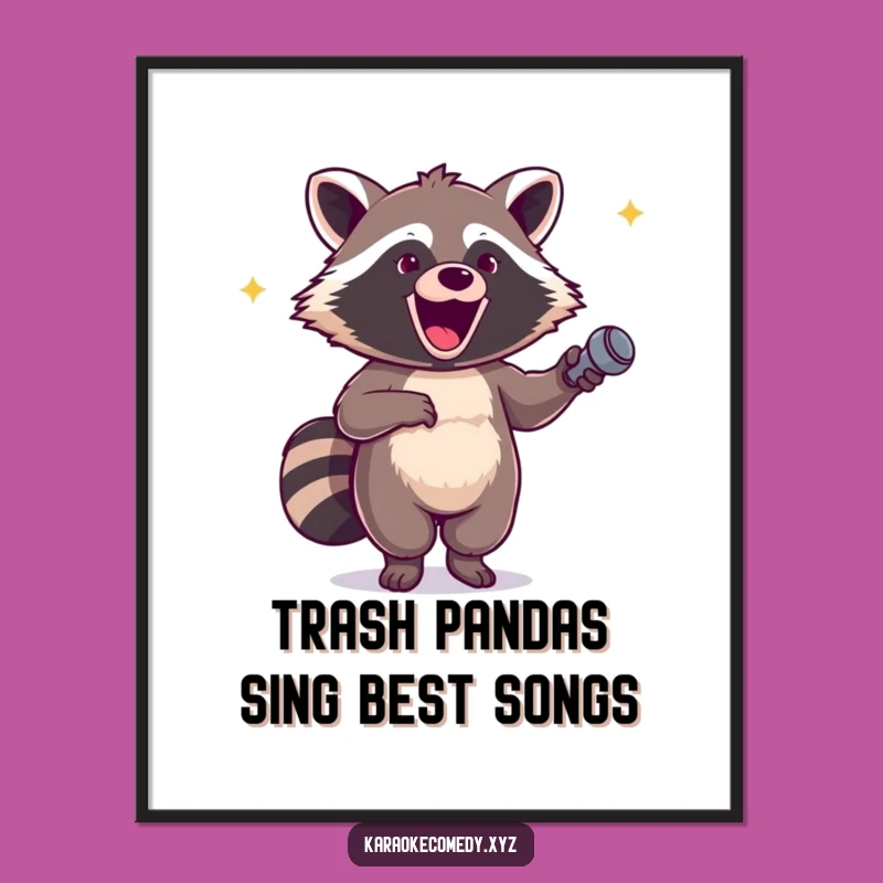 Free Printable Raccoon Wall Art: Party Animal Decor Downloadable Art