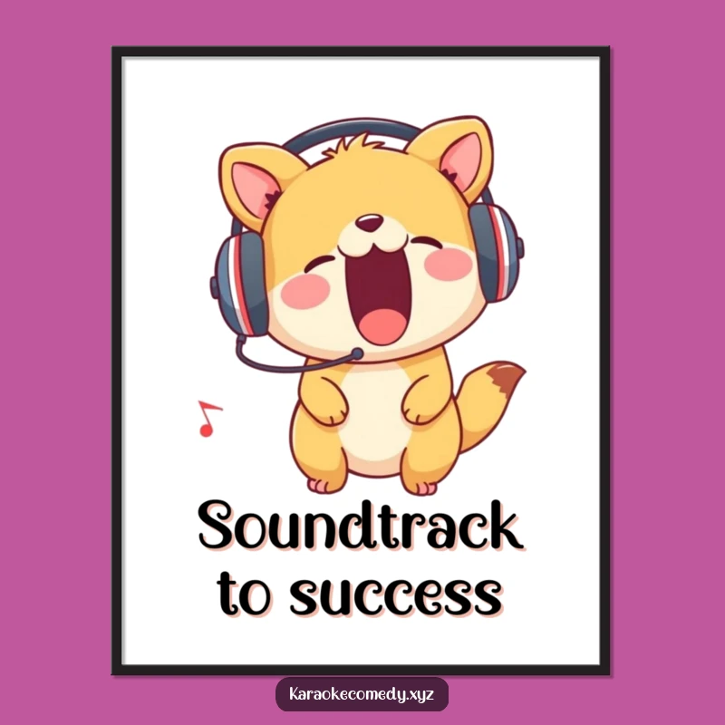 Funny Free Printable Wall Art: Music Animal - Quirky Downloadable Decor Gift!