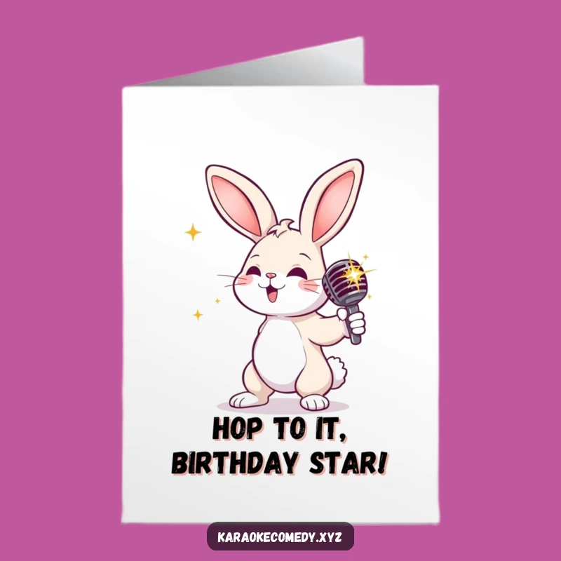 Free Printable Birthday Card: Dramatic Rabbit Diva, Hilarious Downloadable Gift for Celebrations