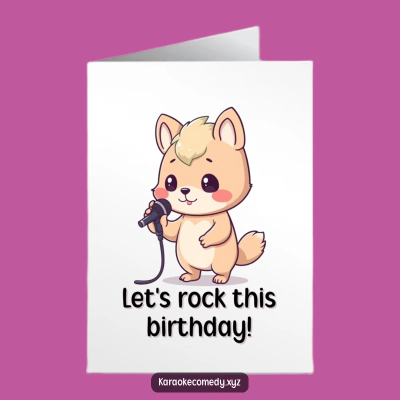 Free Printable Bday Card: Karaoke Animal - Rock Your Birthday Downloadable Gift!