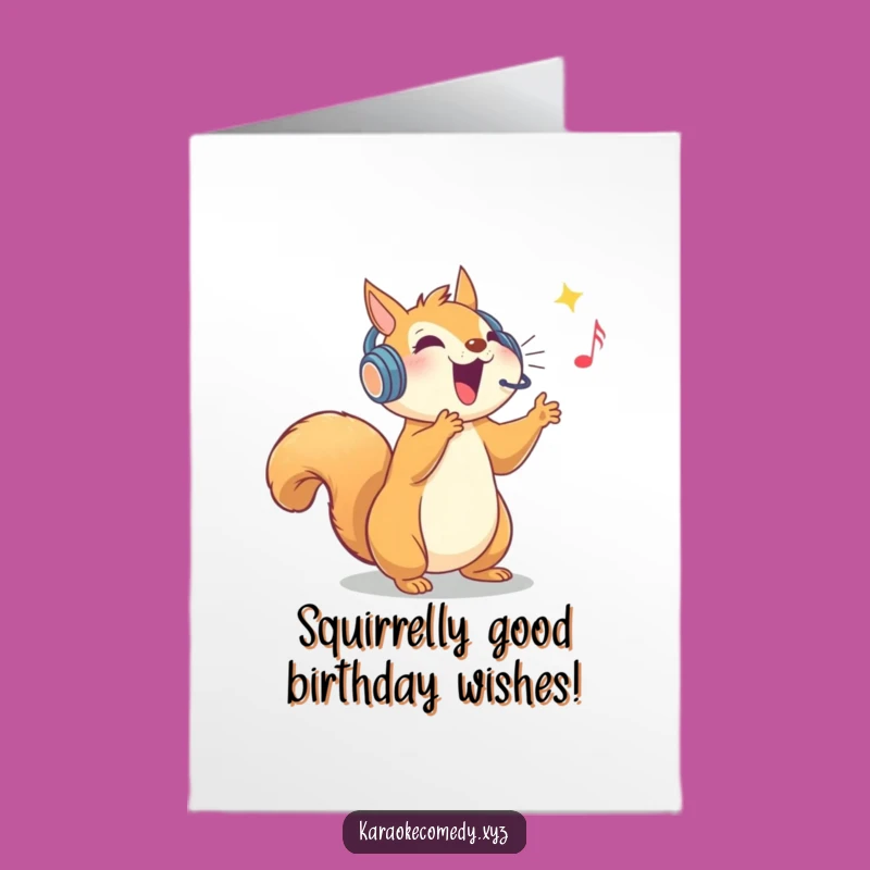 Free Printable Squirrel Birthday Card: High Note Fun Downloadable Gift