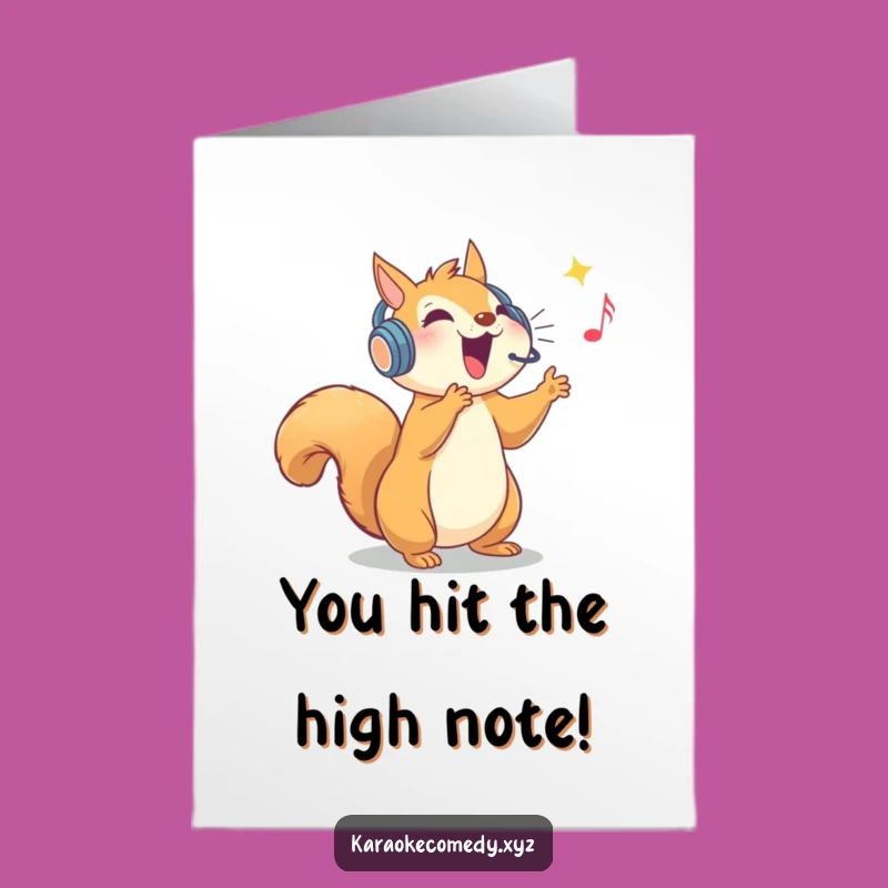 Free Printable Squirrel Congrats Card: Stellar Performance Downloadable Gift