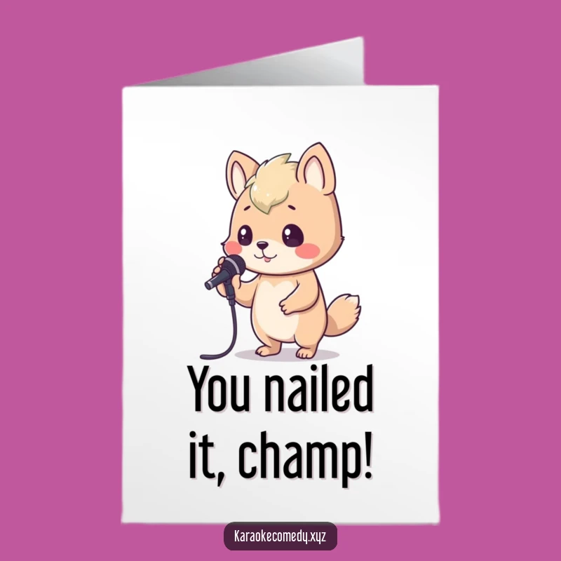 Free Printable Congrats Card: Karaoke Animal - Awesome DIY Downloadable Gift!