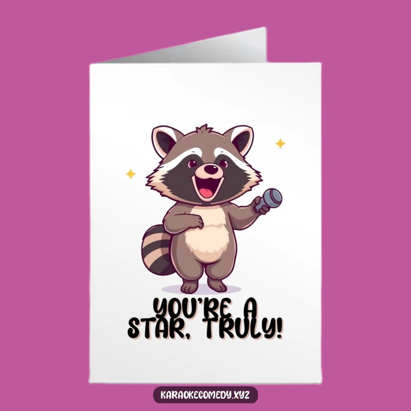 Free Printable Raccoon Congrats Card: Raucous Celebration Downloadable Gift