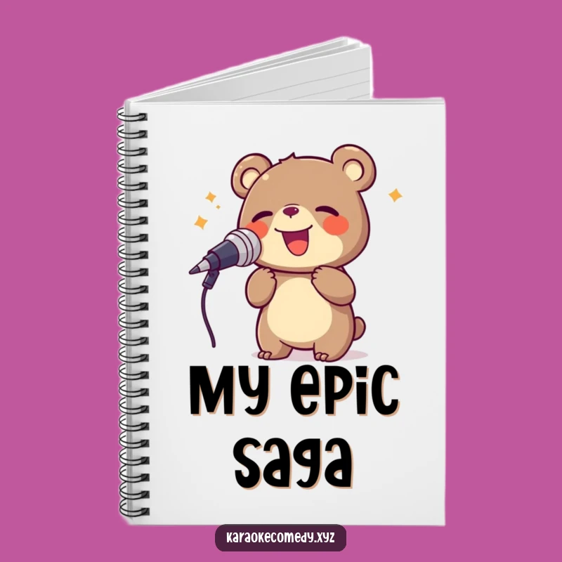 Funny Bear Singing Notebook: Jot Down Your Wildest Ideas
