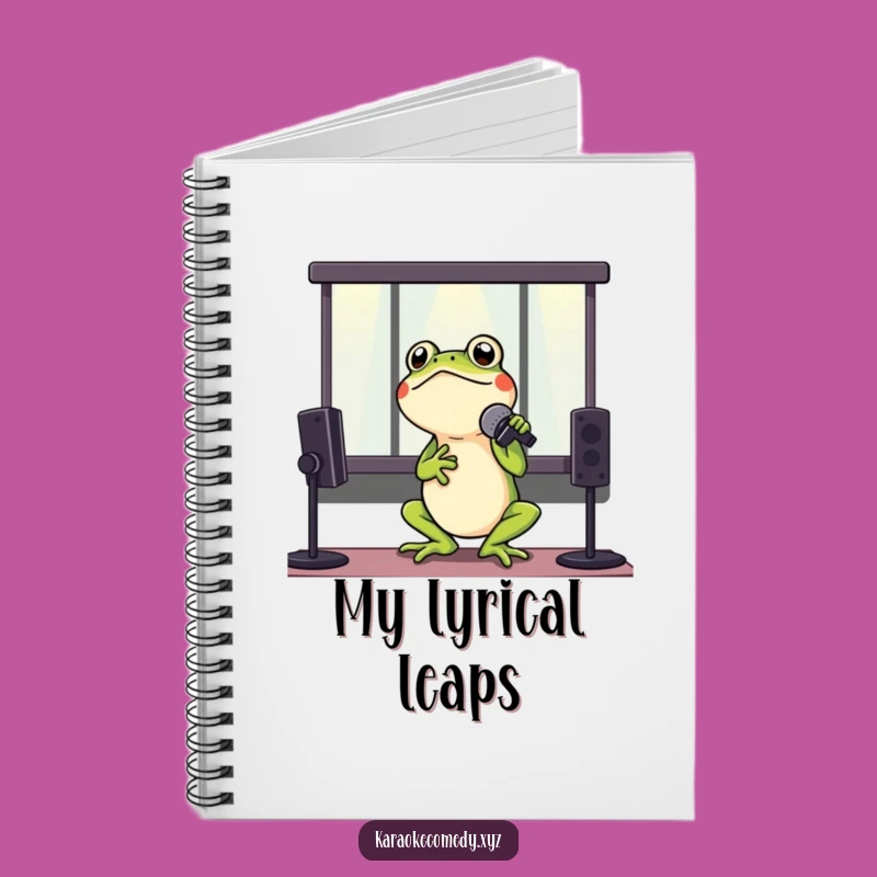 Funny Frog Karaoke Notebook: Hilarious Amphibian Songwriter Journal