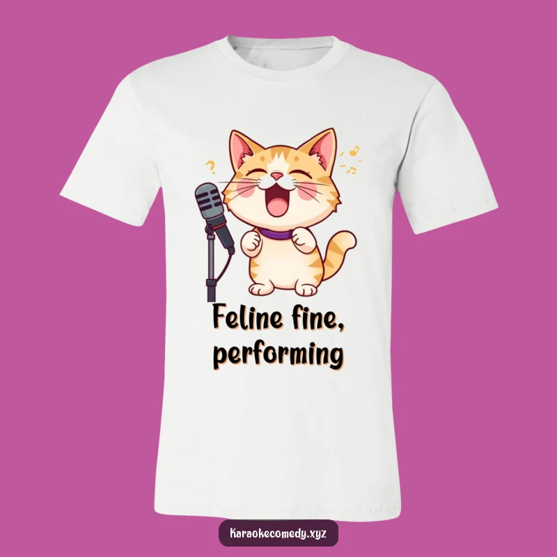 Funny Cat Microphone T-Shirt: Unleash Your Inner Rockstar Cat Gift for Music Lovers